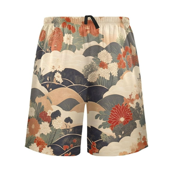 joogoo Mens Swim Trunks Bohemia Vintage Hand Paint Beach Shorts Drawstring Elastic Waist Swimwear Bathing Suits XXL