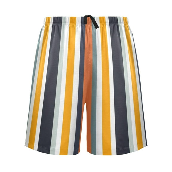 joogoo Mens Swim Trunks Colorful Stripe Beach Shorts Drawstring Elastic Waist Swimwear Bathing Suits XL