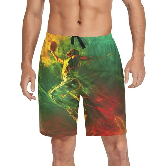 joogoo Mens Swim Trunks Cool Basketball Player Beach Shorts Drawstring Elastic Waist Swimwear Bathing Suits S