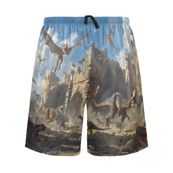 joogoo Mens Swim Trunks Dragons Beach Shorts Drawstring Elastic Waist Swimwear Bathing Suits XL