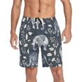 thumbnail image 1 of joogoo Mens Swim Trunks Elephant Boho Style Beach Shorts Drawstring Elastic Waist Swimwear Bathing Suits XXL, 1 of 7