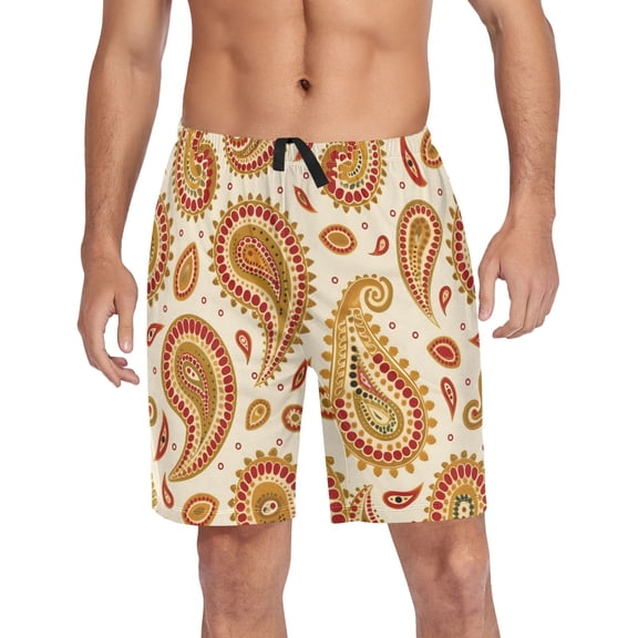 joogoo Mens Swim Trunks Graffiti Boho Beach Shorts Drawstring Elastic Waist Swimwear Bathing Suits L