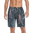 thumbnail image 1 of joogoo Mens Swim Trunks Holographic Forest Pattern Beach Shorts Drawstring Elastic Waist Swimwear Bathing Suits S, 1 of 7