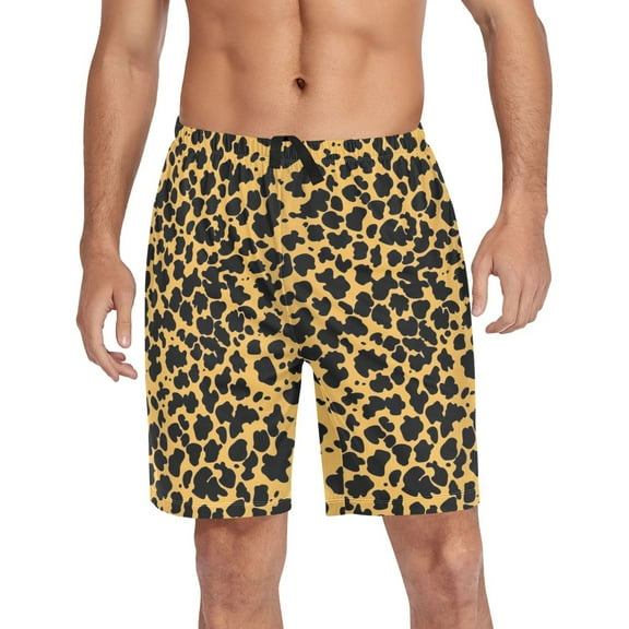 joogoo Mens Swim Trunks Leopard Print Beach Shorts Drawstring Elastic Waist Swimwear Bathing Suits XXL