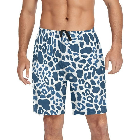 joogoo Mens Swim Trunks Leopard Print-a2 Beach Shorts Drawstring Elastic Waist Swimwear Bathing Suits S