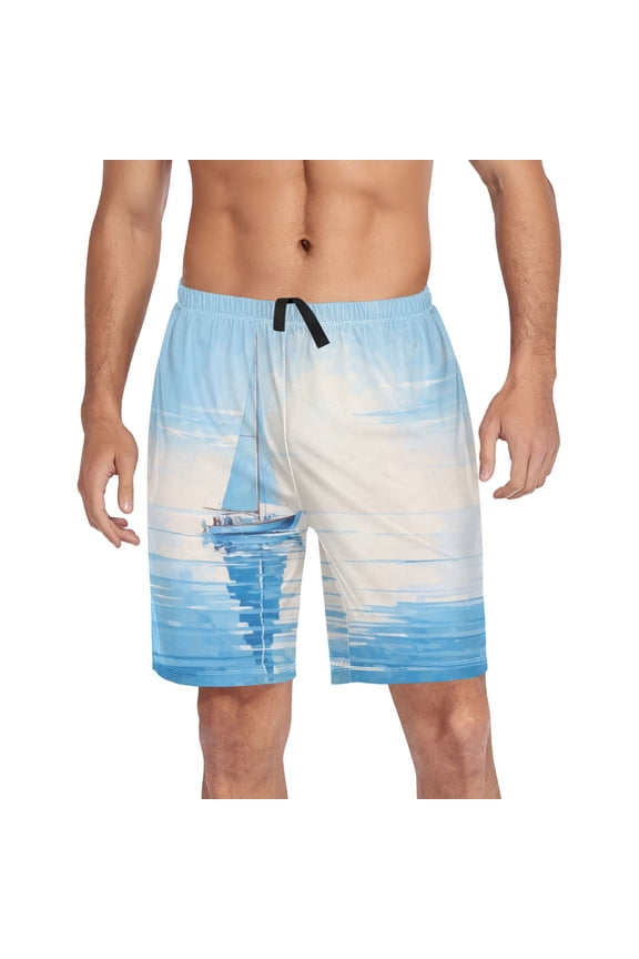 Mens Swim Trunks Sea Oil Paint Beach Shorts Drawstring Elastic Waist Swimwear Bathing Suits XL
