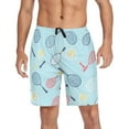 thumbnail image 1 of joogoo Mens Swim Trunks Tennis Racket Beach Shorts Drawstring Elastic Waist Swimwear Bathing Suits XL, 1 of 7