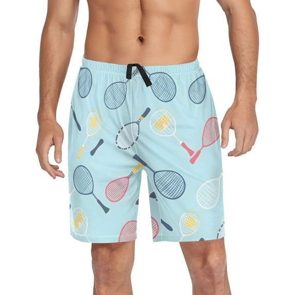 joogoo Mens Swim Trunks Tennis Racket Beach Shorts Drawstring Elastic Waist Swimwear Bathing Suits XXL