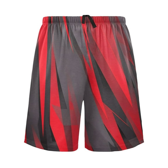 joogoo Mens Swim Trunks Triangle Geometry Pattern Beach Shorts Drawstring Elastic Waist Swimwear Bathing Suits M