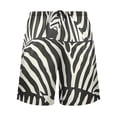 thumbnail image 1 of joogoo Mens Swim Trunks Zebra Black Print Beach Shorts Drawstring Elastic Waist Swimwear Bathing Suits XXL, 1 of 7