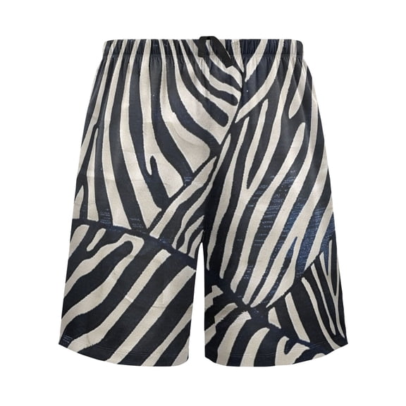 joogoo Mens Swim Trunks Zebra Pattern Beach Shorts Drawstring Elastic Waist Swimwear Bathing Suits XL