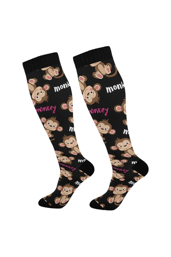 Monkey Cute Socks Women Men Knee High Sock