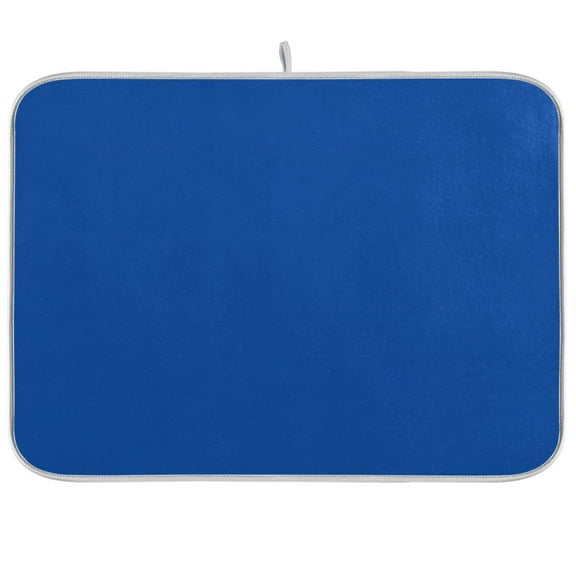 joogoo Navy Blue Dish Drying Mat Kitchen Counter Absorbent Drying Pad 16x18 in Drainer Rack