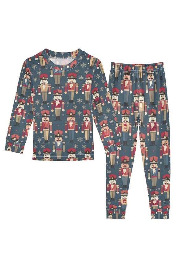 Nutcrackers 2 Piece Long Sleeve Tee and Pants Cotton Pajama Set 5Y