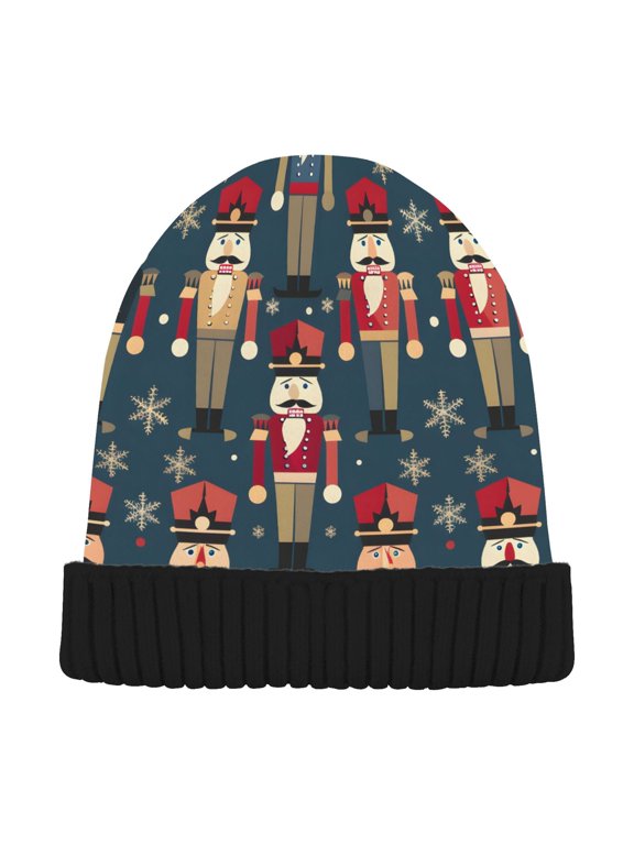 Nutcrackers Beanie Hats Cuffed Winter Warm Knit Thick Beanies