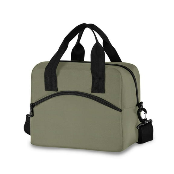 joogoo Olive Green Insulated Lunch Bags Reusable Cooler Box with Shoulder Strap