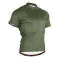 thumbnail image 1 of joogoo Olive Green Solid Pattern Men's Cycling Jerseys Mountain Bike Short Sleeve Tops 2XL, 1 of 7