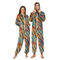 thumbnail image 1 of joogoo Orange Tiger Stripes Unisex Adults Onesies Pajamas Jumpsuits L, 1 of 7