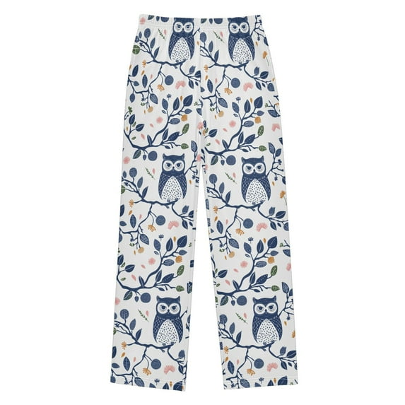 joogoo Owl on Branch Pajama Pants Pj Bottoms Sleepwear Lounge M