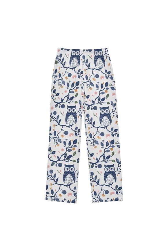 Owl on Branch Pajama Pants Pj Bottoms Sleepwear Lounge XL