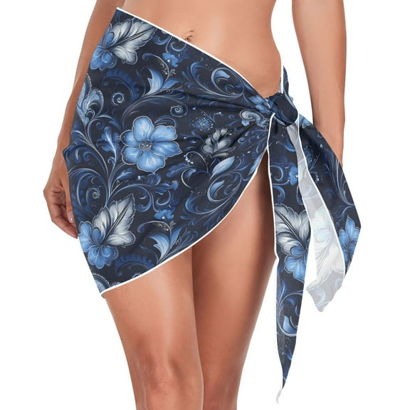 joogoo Paisley Floral Women's Beach Sarong Bathing Suit Wrap Swimwear Cover Ups M