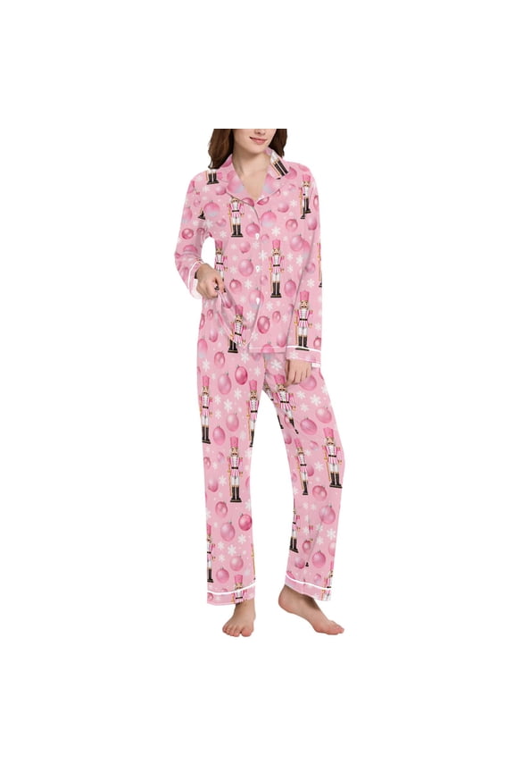 Pajamas Set for Women Christmas Ball Nutcracker Long Sleeve Pjs Loungewear S