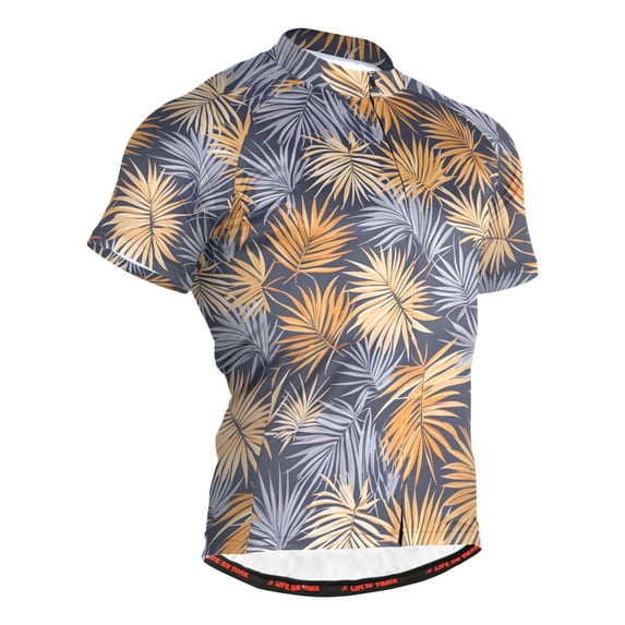 joogoo Palm Leaf1 Pattern Men's Cycling Jerseys Mountain Bike Short Sleeve Tops XL