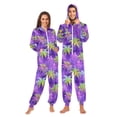 thumbnail image 1 of joogoo Palm Trees Purple Unisex Adults Onesies Pajamas Jumpsuits L, 1 of 7