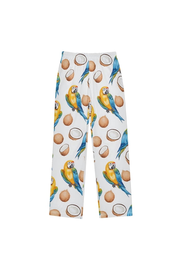 Parrots Coconut Pajama Pants Pj Bottoms Sleepwear Lounge L