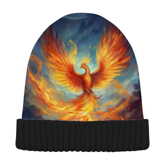 joogoo Phoenix Cool Beanie Hats Men Women Cuffed Skull Cap Winter Warm Knit Thick Beanies