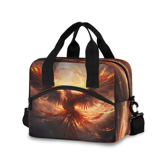 joogoo Phoenix Flying Insulated Lunch Bags Reusable Cooler Box with Shoulder Strap