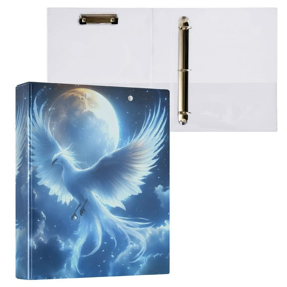 joogoo Phoenix Hardcover 3 Ring Binder 1.5" Round Rings Interior Pockets Binders Organizer 1 Pack