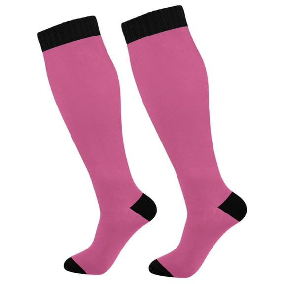 joogoo Pink Background Socks Women Men Knee High Sock