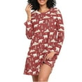 thumbnail image 1 of joogoo Polar Bear Christmas Women's Long Sleeve Nightgown Sleepwear L, 1 of 8