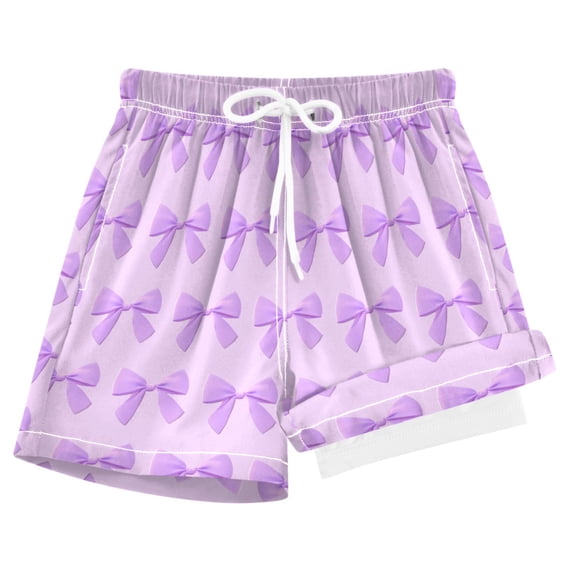 joogoo Purple Bows Boys Swim Trunks Beach Swimsuit Shorts Boxer 8Y
