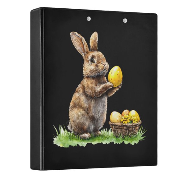 joogoo Rabbit-a2 Hardcover 3 Ring Binder 1.5" Round Rings Interior Pockets Binders Organizer 1 Pack