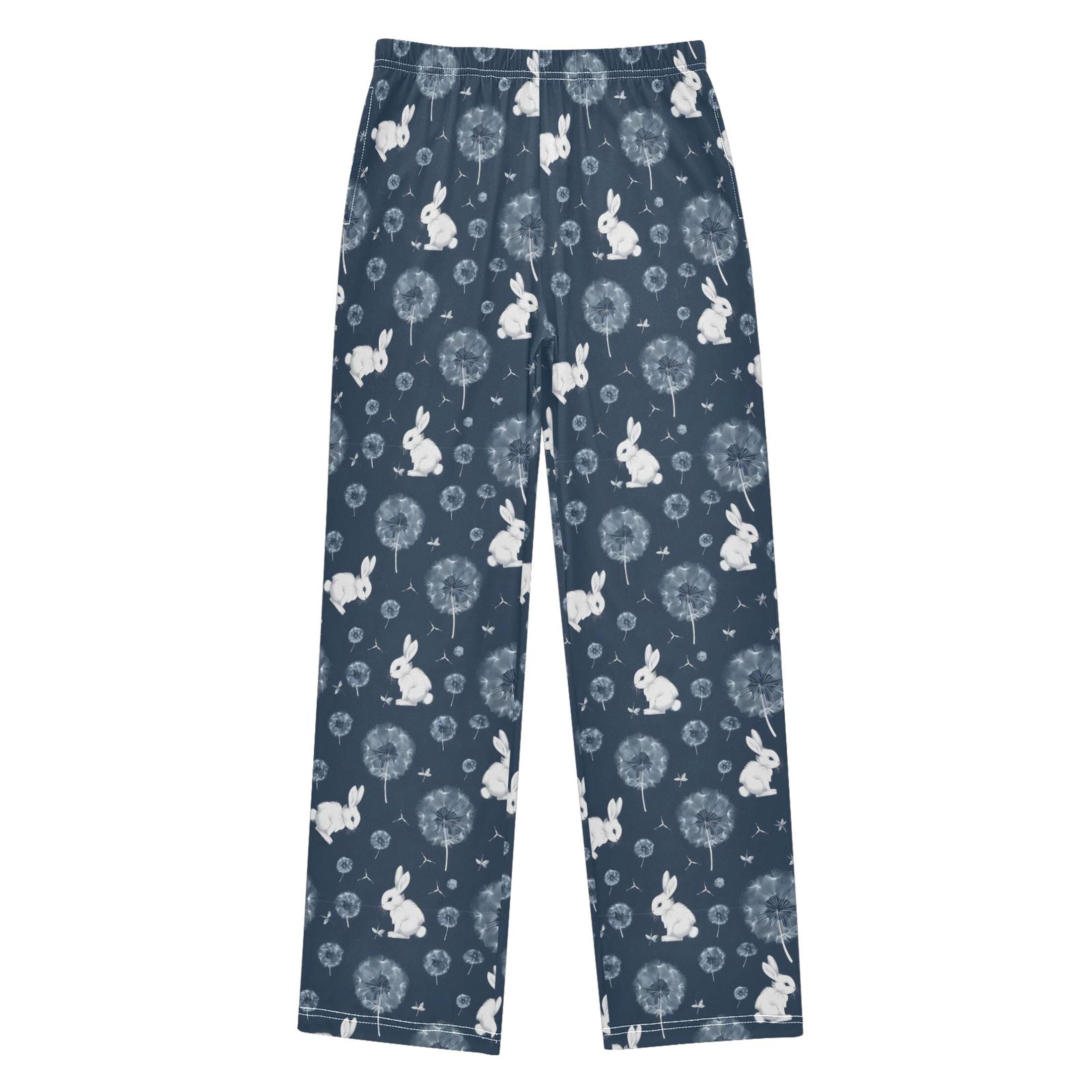 Pj Rabbit joogoo Rabbits Dandelions Pajama Pants Pj Bottoms Sleepwear Lounge L ...