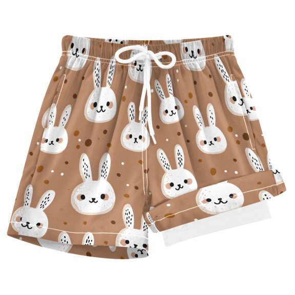 joogoo Rabbits Polka Dots Boys Swim Trunks Beach Swimsuit Shorts Boxer 7Y
