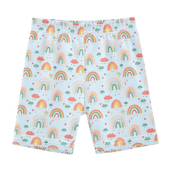joogoo Rainbow Cartoon Cloud Girls Lined Shorts Bike Dance Bottoms 8Y