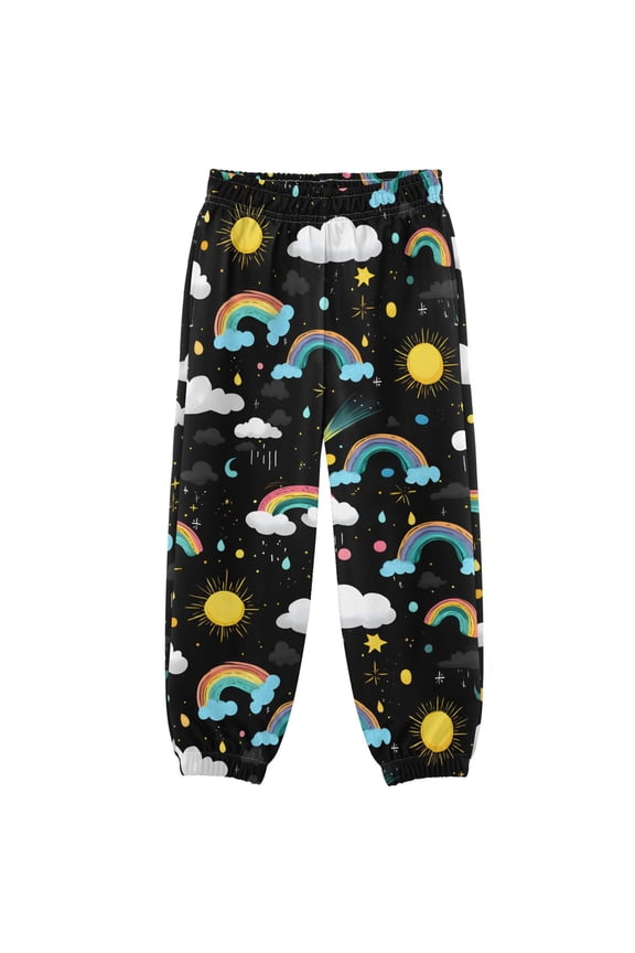 Rainbow Cute Rainy Boys' Sweatpants Jogger Pants 4T