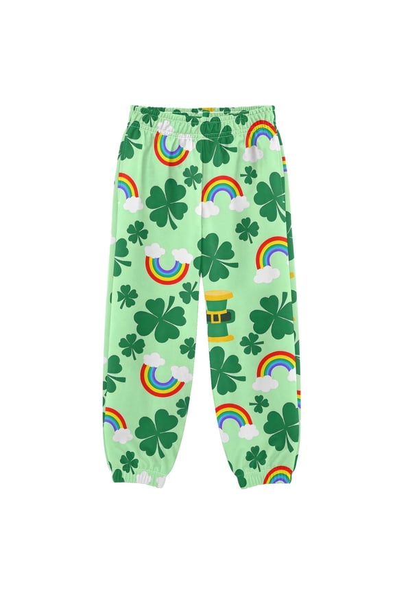 Rainbow and Clover Boys' Sweatpants Jogger Pants 5-6Y