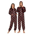 thumbnail image 1 of joogoo Red Checkered Black Unisex Adults Onesies Pajamas Jumpsuits L, 1 of 7