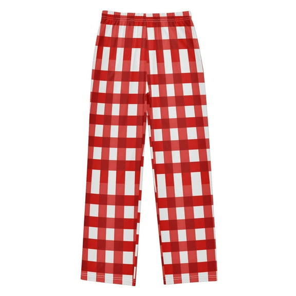 joogoo Red Checkered Pajama Pants Pj Bottoms Sleepwear Lounge M