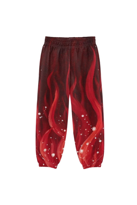 Red Flames Boys' Sweatpants Jogger Pants 4T