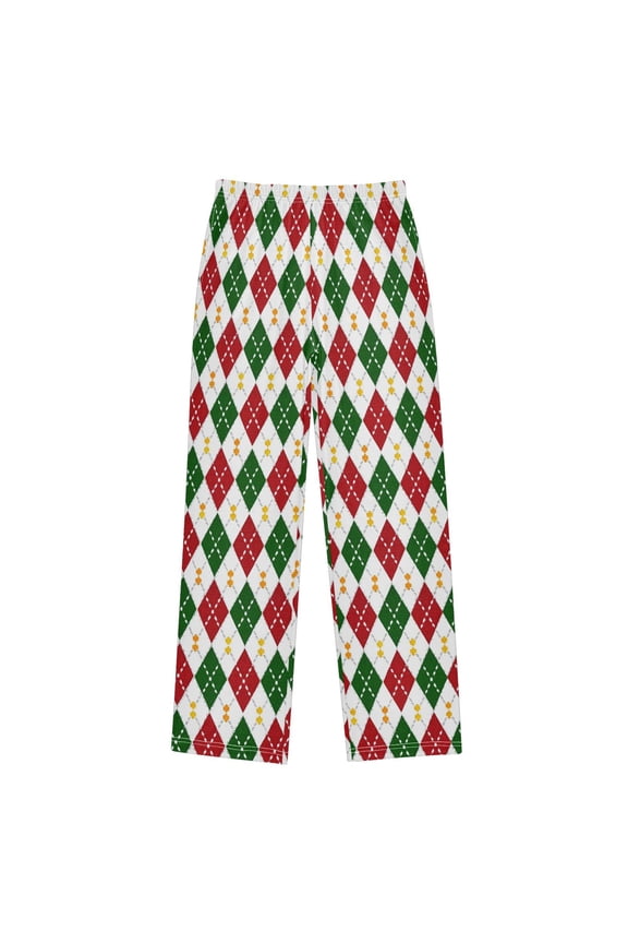Red Green Checkered Pajama Pants Pj Bottoms Sleepwear Lounge L