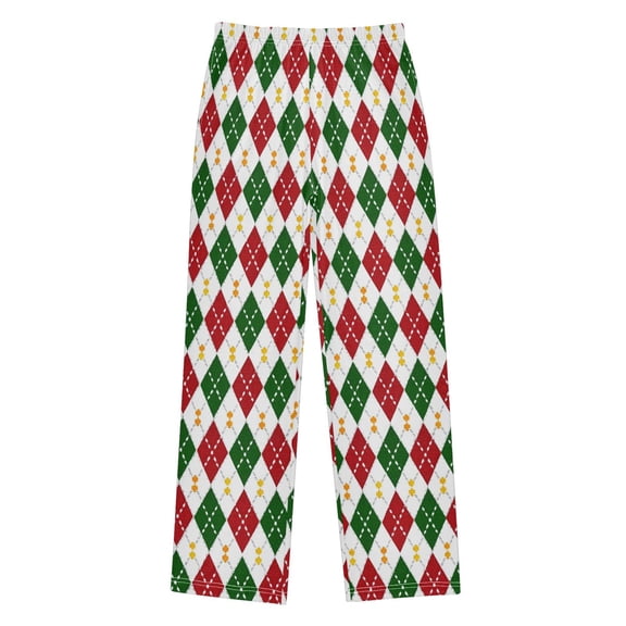 joogoo Red Green Checkered Kids Pajama Pants Pj Bottoms Boy Girls Sleepwear Lounge M