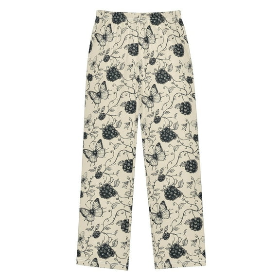 joogoo Retro Butterfly Grapes Pajama Pants Pj Bottoms Sleepwear Lounge S