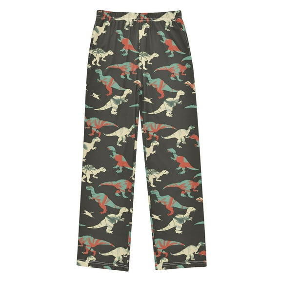 joogoo Retro Cartoon Dinosaurs Pajama Pants Pj Bottoms Sleepwear Lounge XL