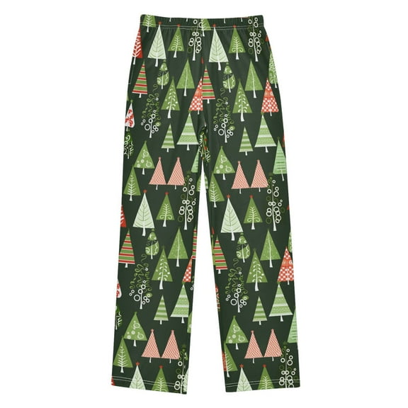joogoo Retro Christmas Trees Pajama Pants Pj Bottoms Sleepwear Lounge M