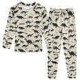 thumbnail image 1 of joogoo Retro Dinosaurs 2 Piece Long Sleeve Tee and Pants Cotton Pajama Set 5Y, 1 of 7